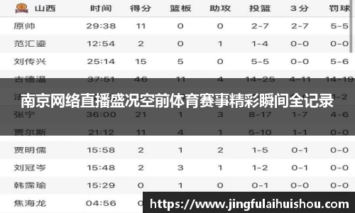 南京网络直播盛况空前体育赛事精彩瞬间全记录